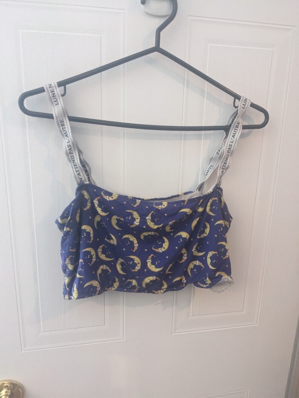Pop Underwear Tube Top with Yellow Crescent Moon Print Lune N'attend Pas L'autre